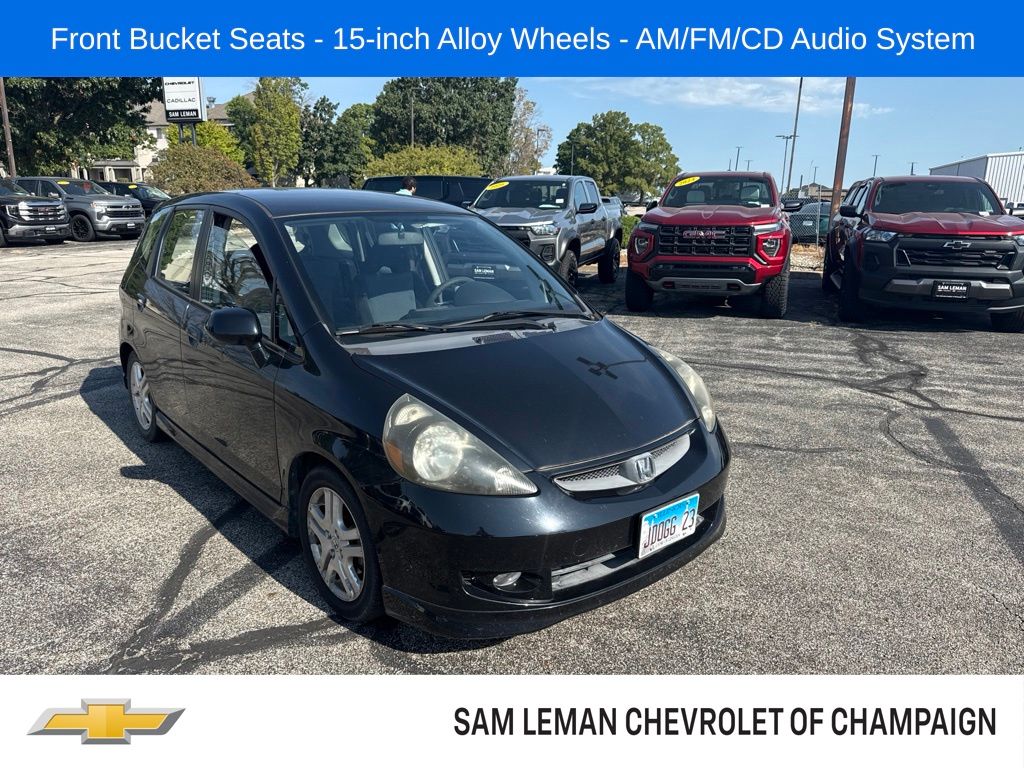 Nighthawk Black Pearl 2007 Honda Fit Hatchback Front-Wheel Drive 5-Speed Manual