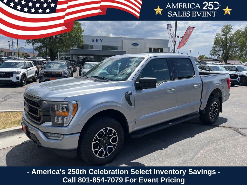 Silver Metallic 2021 Ford F-150 Pickup Truck Four-Wheel Drive Automatic