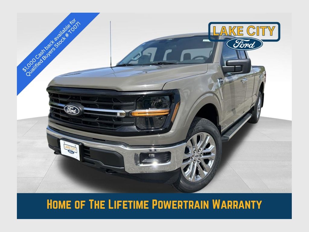 Gray 2026 Ford F-150 XLT SuperCab 4WD Pickup Truck Four-Wheel Drive Automatic