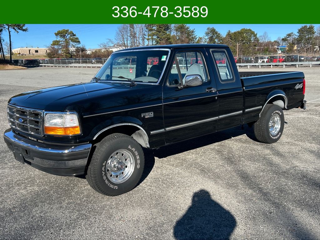 Black 1996 Ford F-150 Pickup Truck Four-Wheel Drive 4-Speed Automatic Overdrive