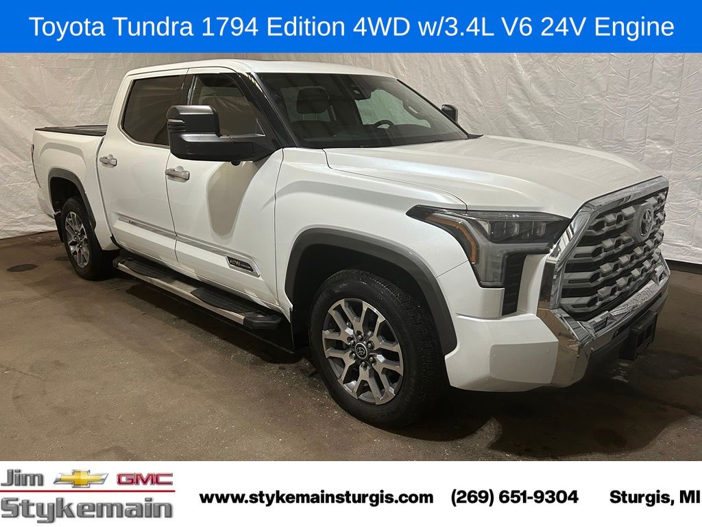 White 2022 Toyota Tundra Pickup Truck Four-Wheel Drive Automatic