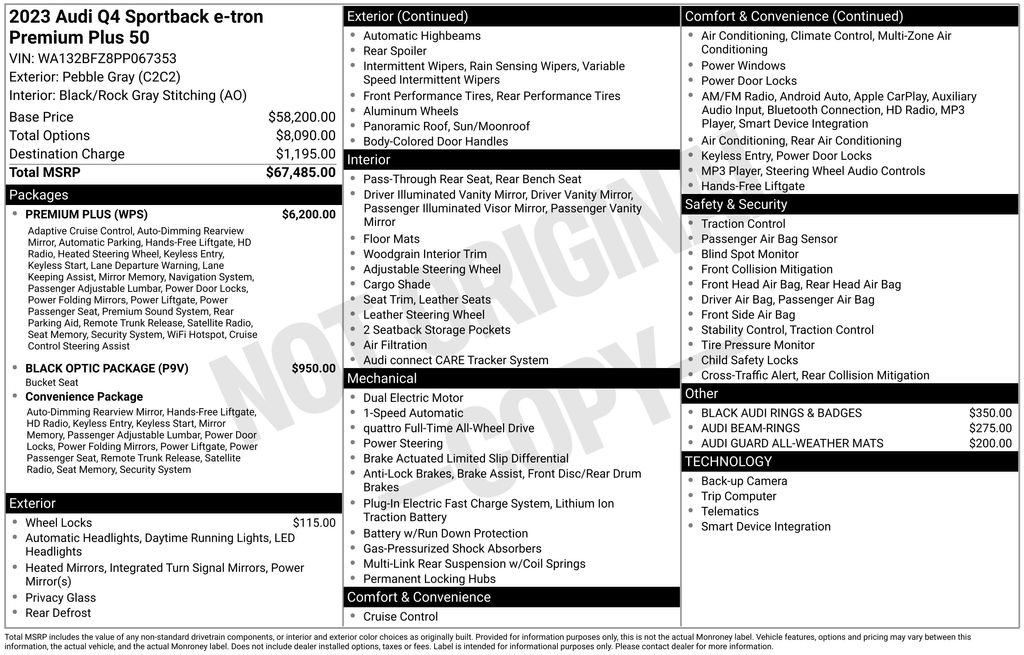 Used 2023 Gray Audi Premium Plus image 73