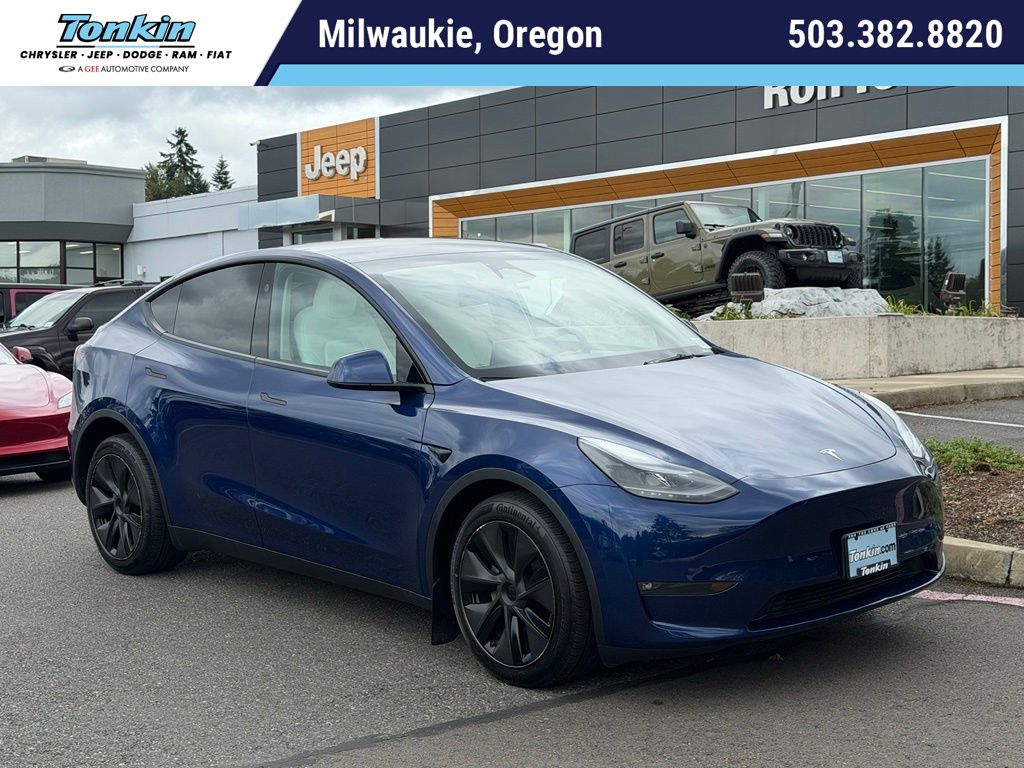Deep Blue Metallic 2025 Tesla Model Y SUV / Crossover All-Wheel Drive 1-Speed Automatic