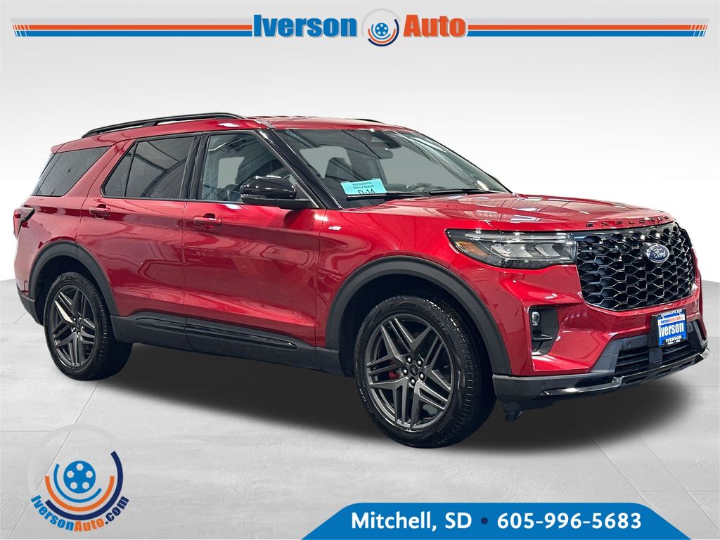 Red Metallic 2025 Ford Explorer SUV / Crossover All-Wheel Drive Automatic