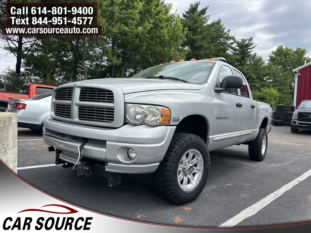 Bright Silver Metallic 2005 Dodge RAM 2500 SLT Quad Cab 4WD Pickup Truck Four-Wheel Drive 5-Speed Automatic