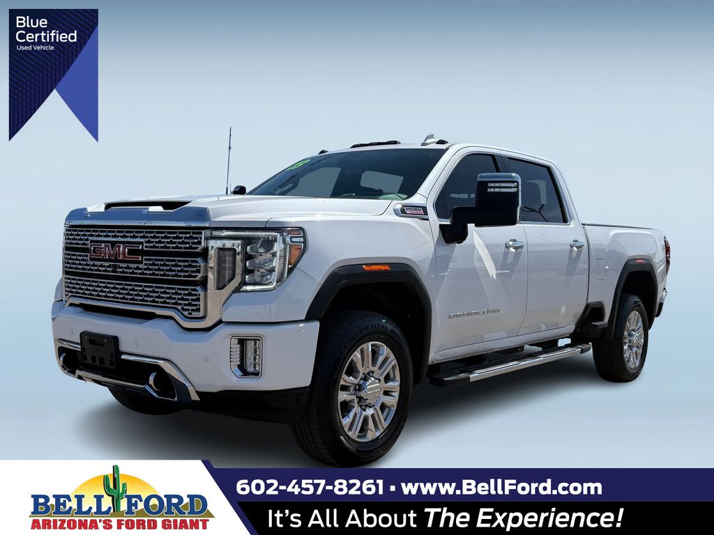 White Frost Tricoat 2023 GMC Sierra 3500HD Denali Crew Cab 4WD Pickup Truck Four-Wheel Drive Automatic