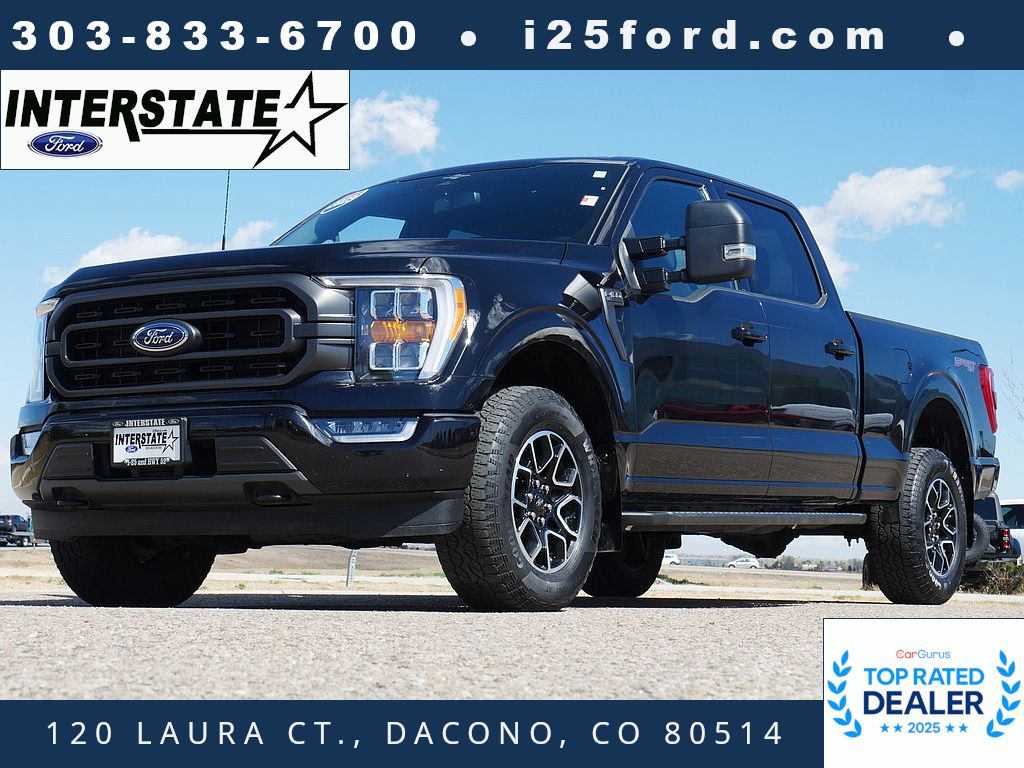Agate Black Metallic 2023 Ford F-150 XLT SuperCrew LB 4WD Pickup Truck Four-Wheel Drive 10-Speed Automatic