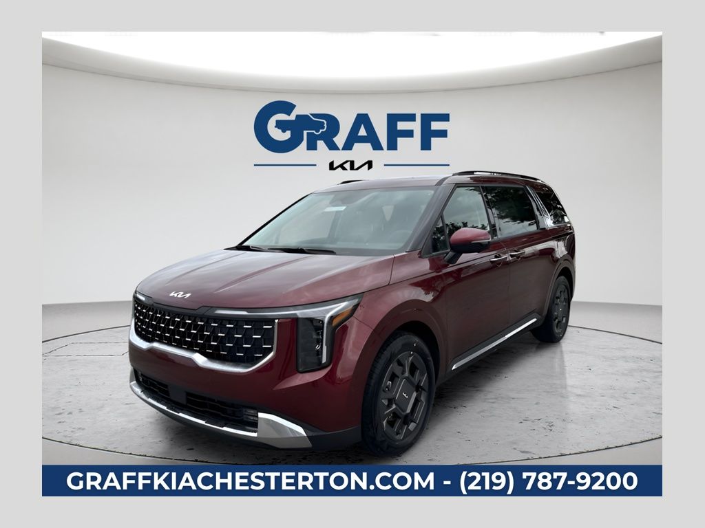 Flare Red 2026 Kia Carnival Hybrid Minivan Front-Wheel Drive 6-Speed Automatic