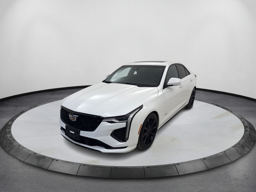 Summit White 2021 Cadillac CT4 Sedan Rear-Wheel Drive Automatic