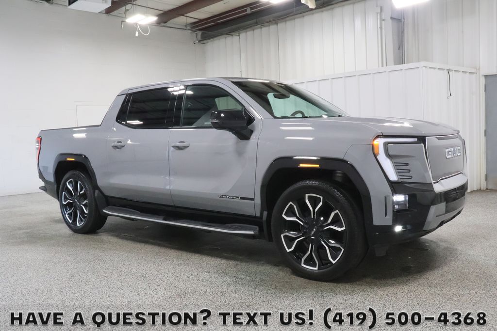 Thunderstorm Gray 2025 GMC Sierra EV Denali Crew Cab (Max Range) e4WD Pickup Truck All-Wheel Drive 1-Speed Automatic