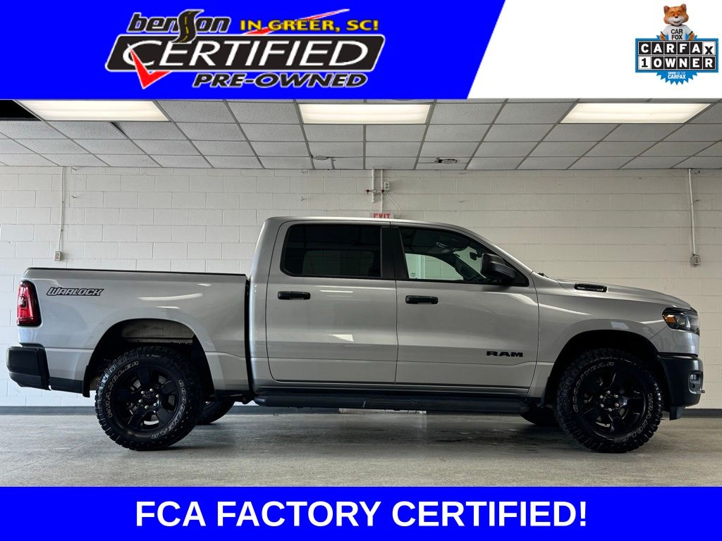 Billet Silver Metallic Clearcoat 2025 RAM 1500 Warlock 4dr Crew Cab 4WD Pickup Truck Four-Wheel Drive 8-Speed Automatic