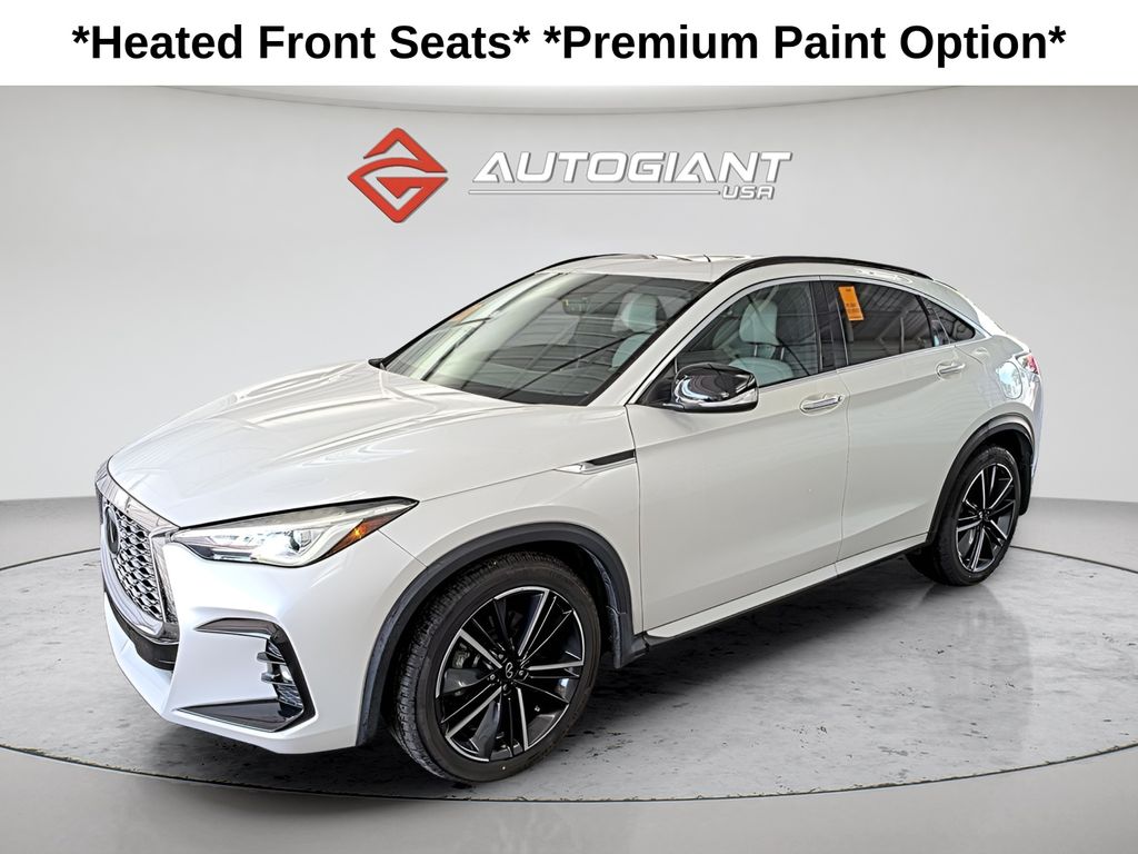 Majestic White 2022 INFINITI QX55 Luxe AWD SUV / Crossover All-Wheel Drive Continuously Variable Transmission