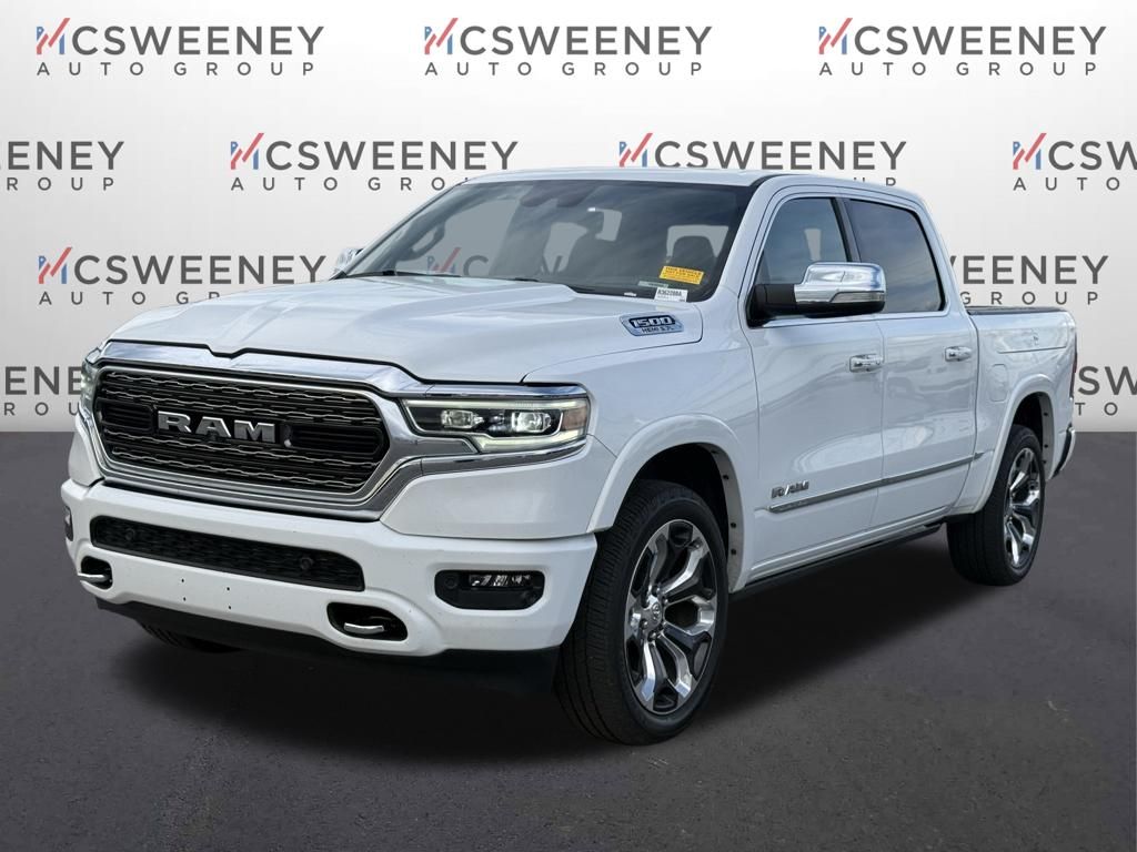 Bright White Clearcoat 2022 RAM 1500 Limited Crew Cab 4WD Pickup Truck Four-Wheel Drive 8-Speed Automatic