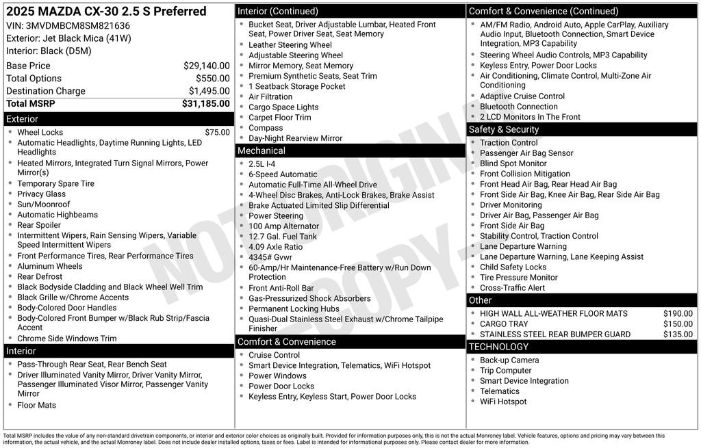 2025 Mazda Mazda CX-30 2.5 S Preferred Package