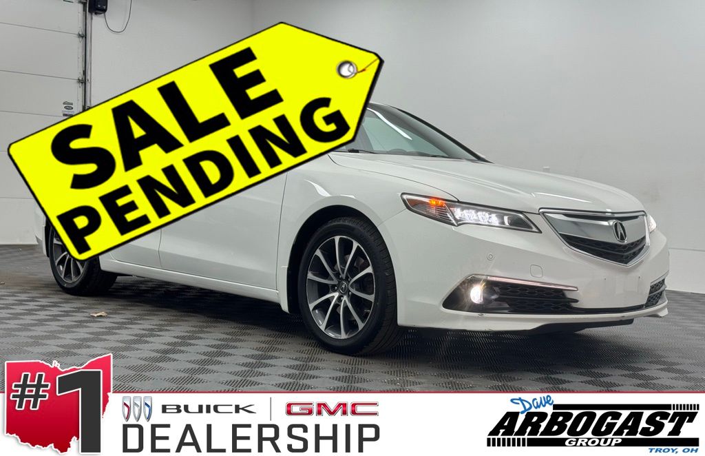White 2015 Acura TLX V6 FWD with Advance Package Sedan Front-Wheel Drive 9-Speed Automatic