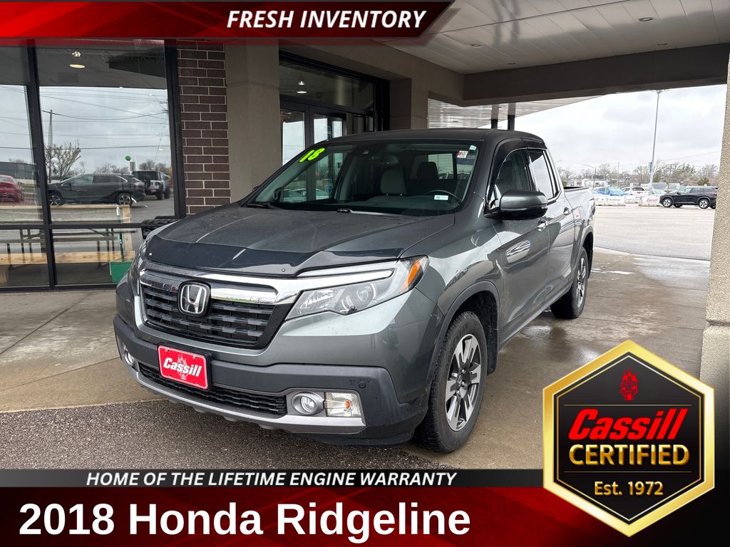 Gray 2018 Honda Ridgeline RTL-E AWD Pickup Truck All-Wheel Drive 6-Speed Automatic
