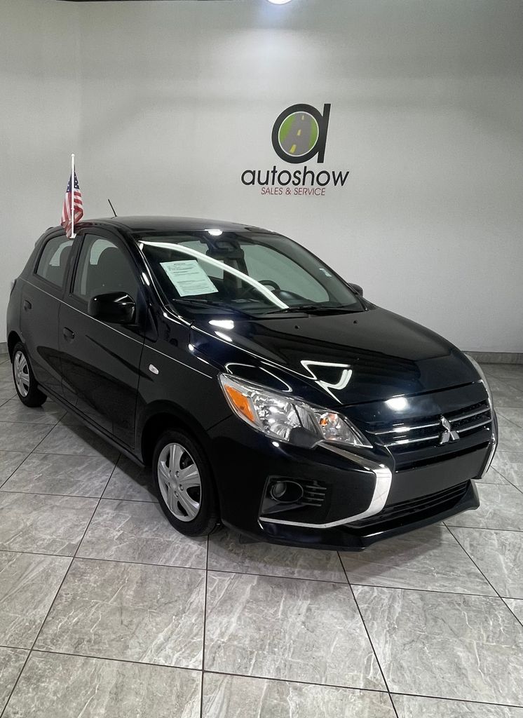 Black 2024 Mitsubishi Mirage ES FWD Hatchback Front-Wheel Drive Continuously Variable Transmission