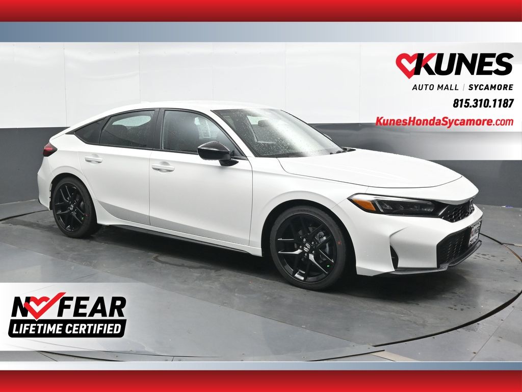 Platinum White Pearl 2026 Honda Civic Hatchback Hatchback Front-Wheel Drive Continuously Variable Transmission