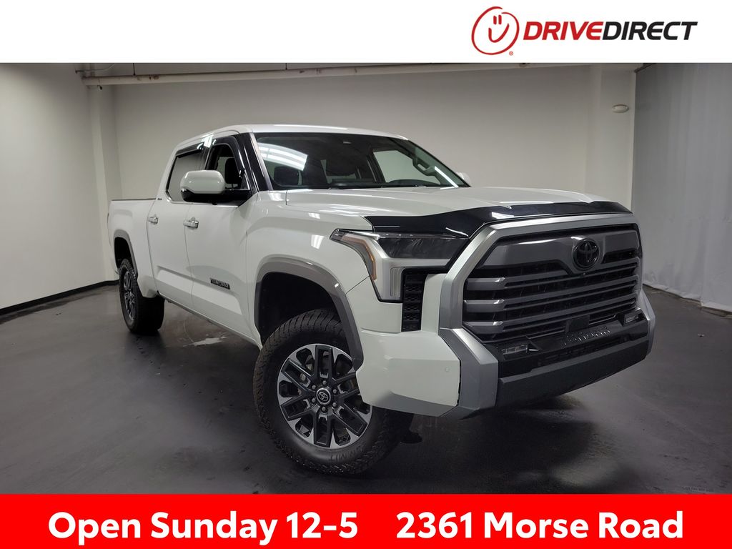 White (Wind Chill Pearl) 2023 Toyota Tundra Limited CrewMax Cab LB 4WD Pickup Truck Four-Wheel Drive Automatic