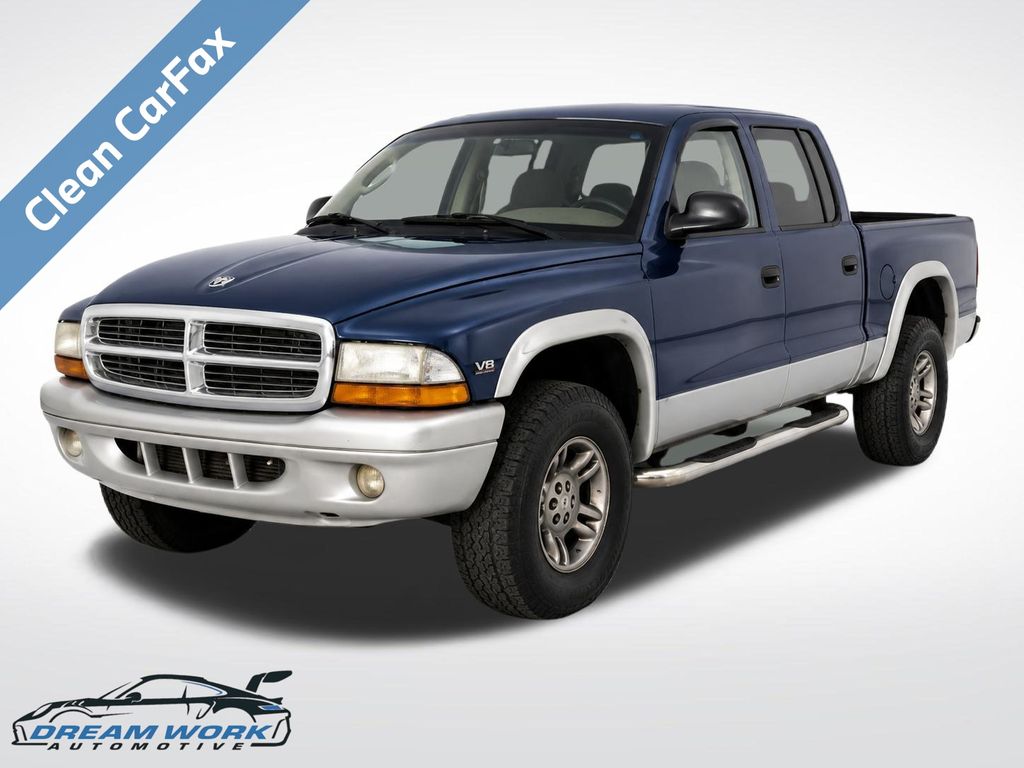 Atlantic Blue Pearl 2004 Dodge Dakota Pickup Truck Four-Wheel Drive 5-Speed Automatic