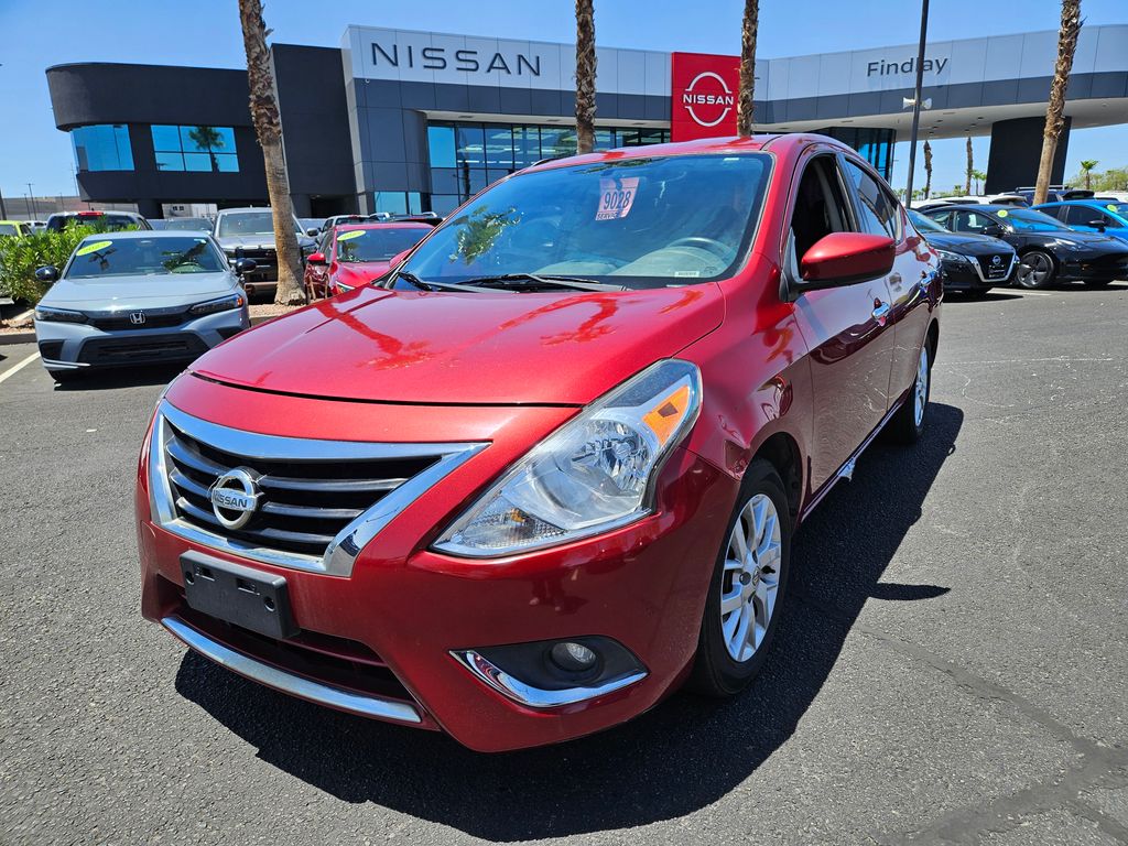 Cayenne Red 2018 Nissan Versa Sedan Front-Wheel Drive Continuously Variable Transmission