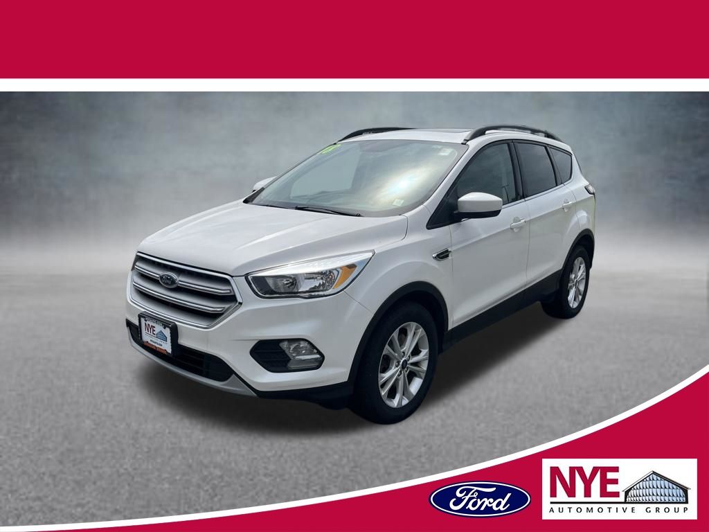 White Platinum Clearcoat Metallic 2018 Ford Escape SE AWD SUV / Crossover All-Wheel Drive 6-Speed Automatic