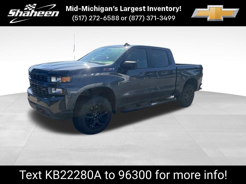 Shadow Gray Metallic 2021 Chevrolet Silverado 1500 Pickup Truck Four-Wheel Drive 6-Speed Automatic Overdrive