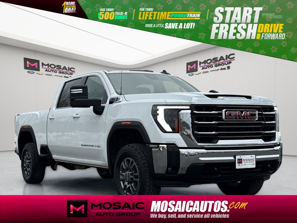 Summit White 2024 GMC Sierra 3500HD SLE Crew Cab 4WD Pickup Truck Four-Wheel Drive Automatic