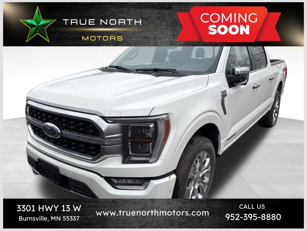Star White Metallic Tri-Coat 2022 Ford F-150 Platinum SuperCrew 4WD Pickup Truck Four-Wheel Drive Automatic