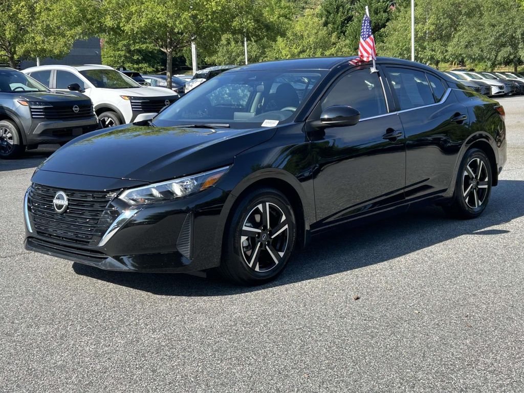 Super Black 2025 Nissan Sentra Sedan Front-Wheel Drive Continuously Variable Transmission