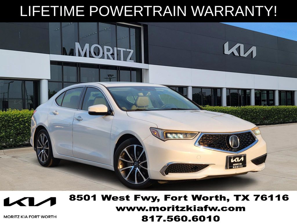 White 2018 Acura TLX Sedan Front-Wheel Drive 9-Speed Automatic