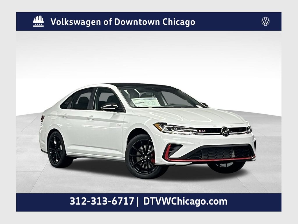 Pure White w/Deep Blk Rf 2026 Volkswagen Jetta GLI Sedan Front-Wheel Drive 6-Speed Manual
