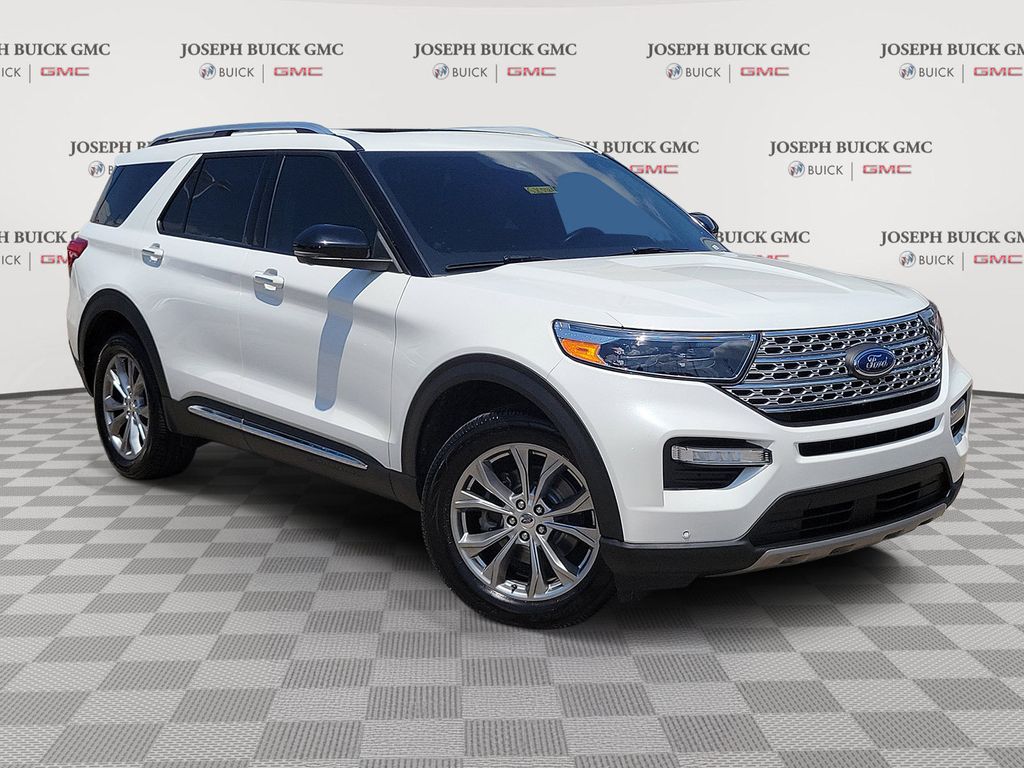 White Metallic 2022 Ford Explorer SUV / Crossover All-Wheel Drive Automatic