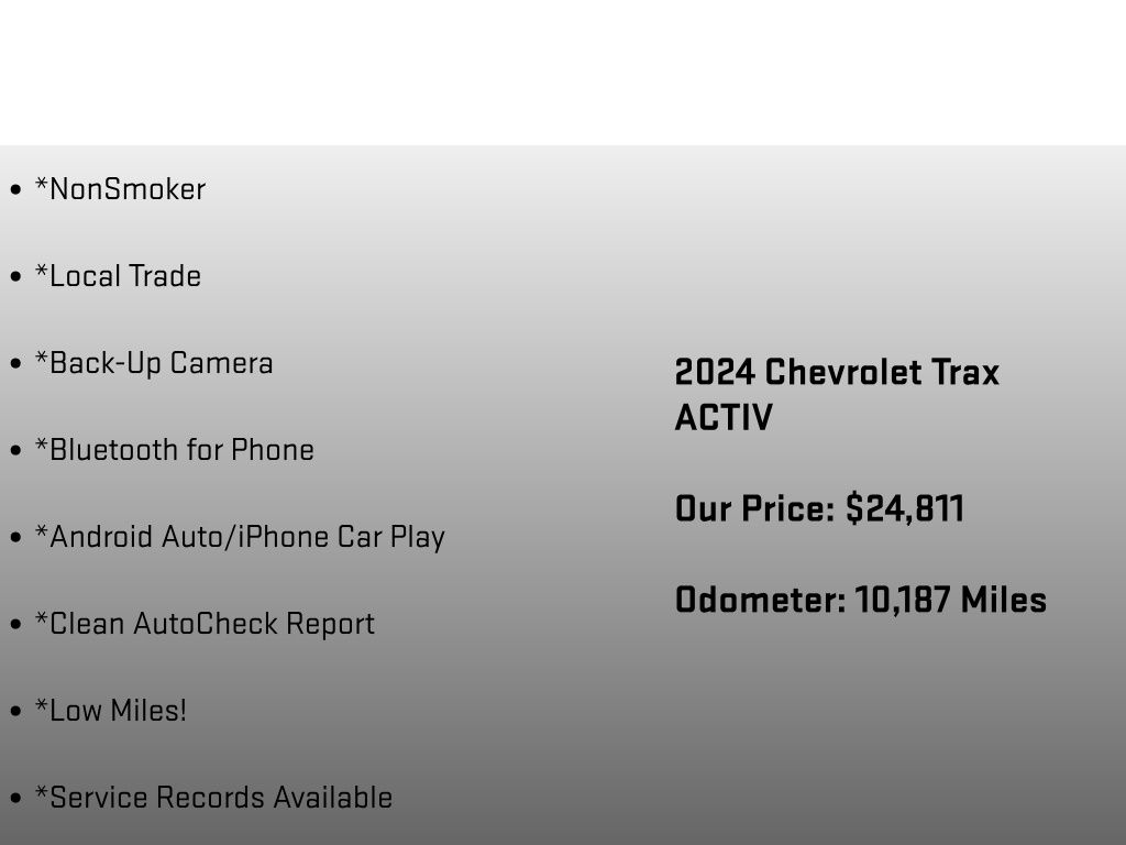 2024 Chevrolet Trax ACTIV Black at South Hills Kia