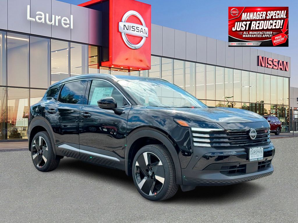Super Black 2025 Nissan Kicks SUV / Crossover All-Wheel Drive Continuously Variable Transmission