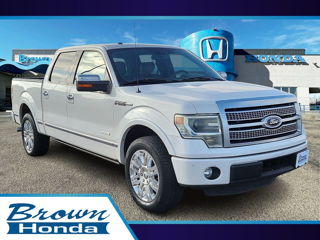 White Platinum Clearcoat Metallic 2014 Ford F-150 Platinum SuperCrew Pickup Truck 4X2 6-Speed Automatic
