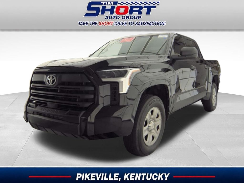 Midnight Black Metallic 2025 Toyota Tundra SR CrewMax Cab 4WD Pickup Truck Four-Wheel Drive Automatic