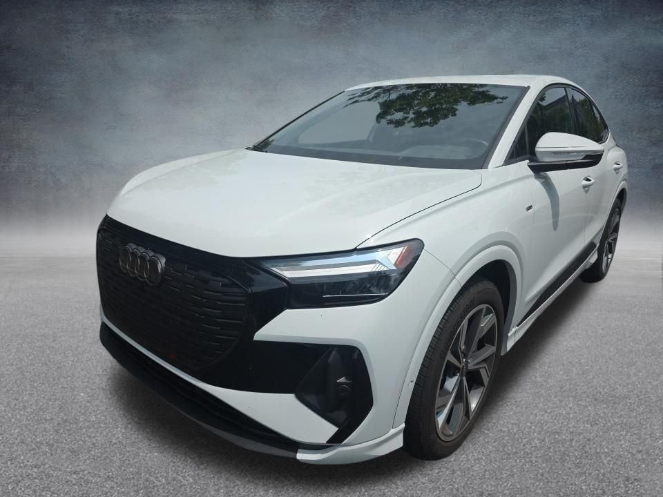 Glacier White Metallic 2024 Audi Q4 e-tron Sportback Sedan All-Wheel Drive Automatic