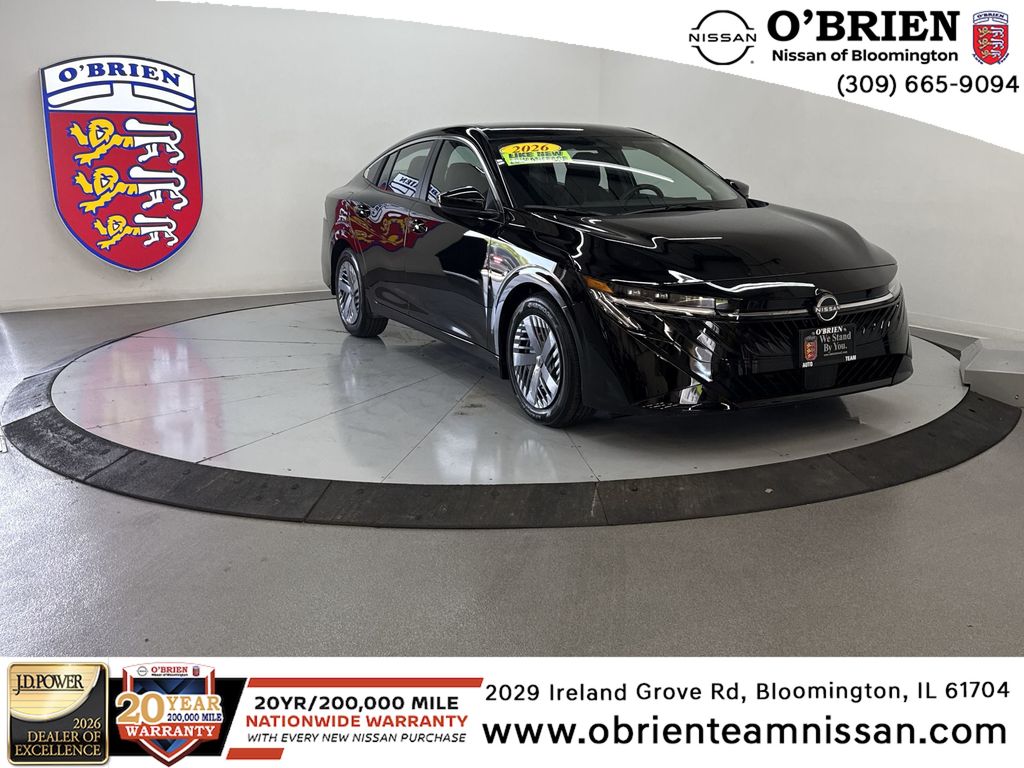 Super Black 2026 Nissan Sentra Sedan Front-Wheel Drive Continuously Variable Transmission