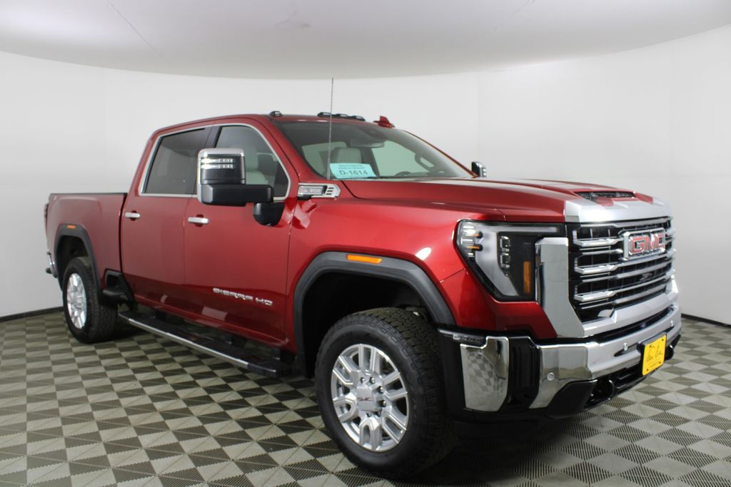 Volcanic Red Tintcoat 2024 GMC Sierra 2500HD SLT Crew Cab 4WD Pickup Truck Four-Wheel Drive Automatic