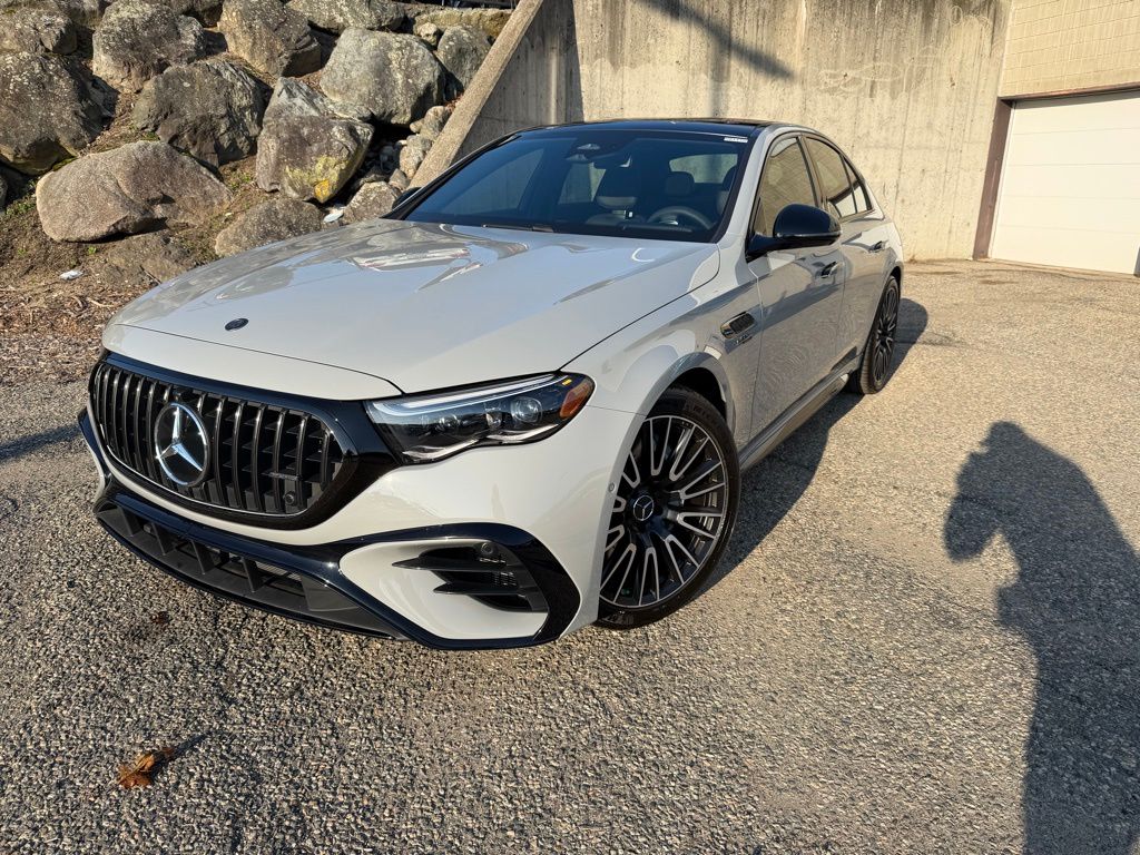 Gray (MANUFAKTUR Alpine Grey) 2026 Mercedes-Benz E-Class AMG E 53 Hybrid 4MATIC+ Sedan All-Wheel Drive 9-Speed Automatic