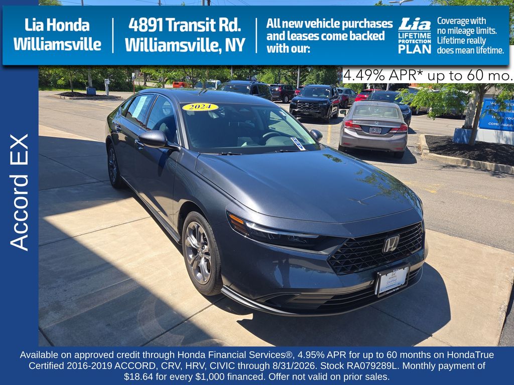 Meteorite Gray Metallic 2024 Honda Accord Sedan Front-Wheel Drive Continuously Variable Transmission
