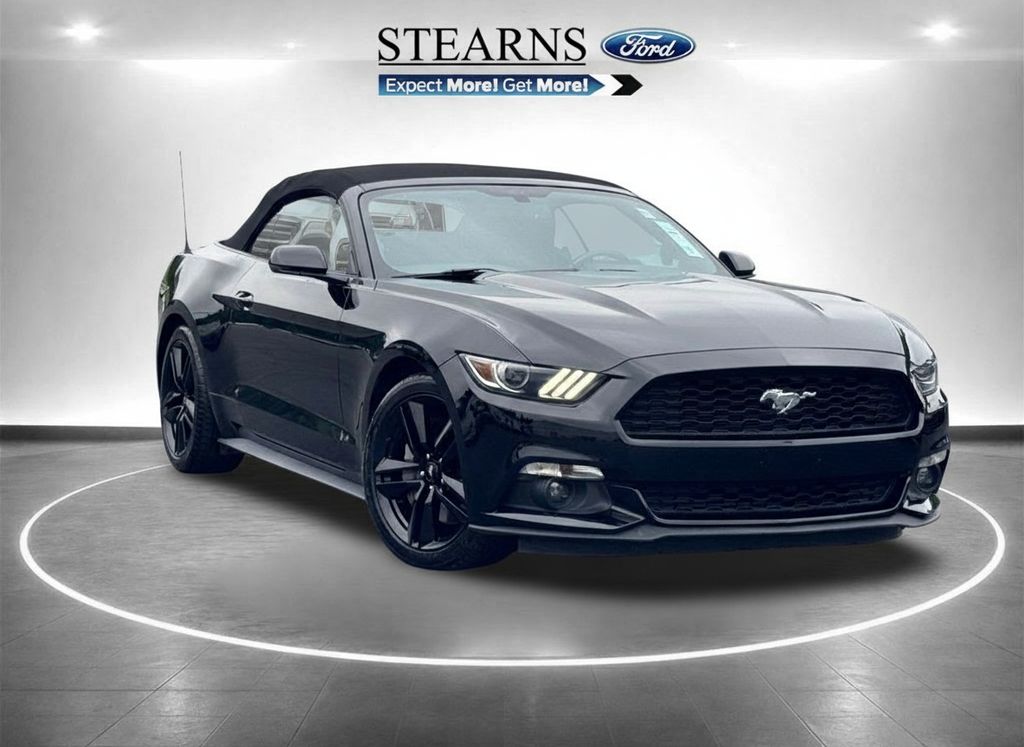 Shadow Black 2016 Ford Mustang EcoBoost Premium Convertible RWD Convertible Rear-Wheel Drive 6-Speed Automatic