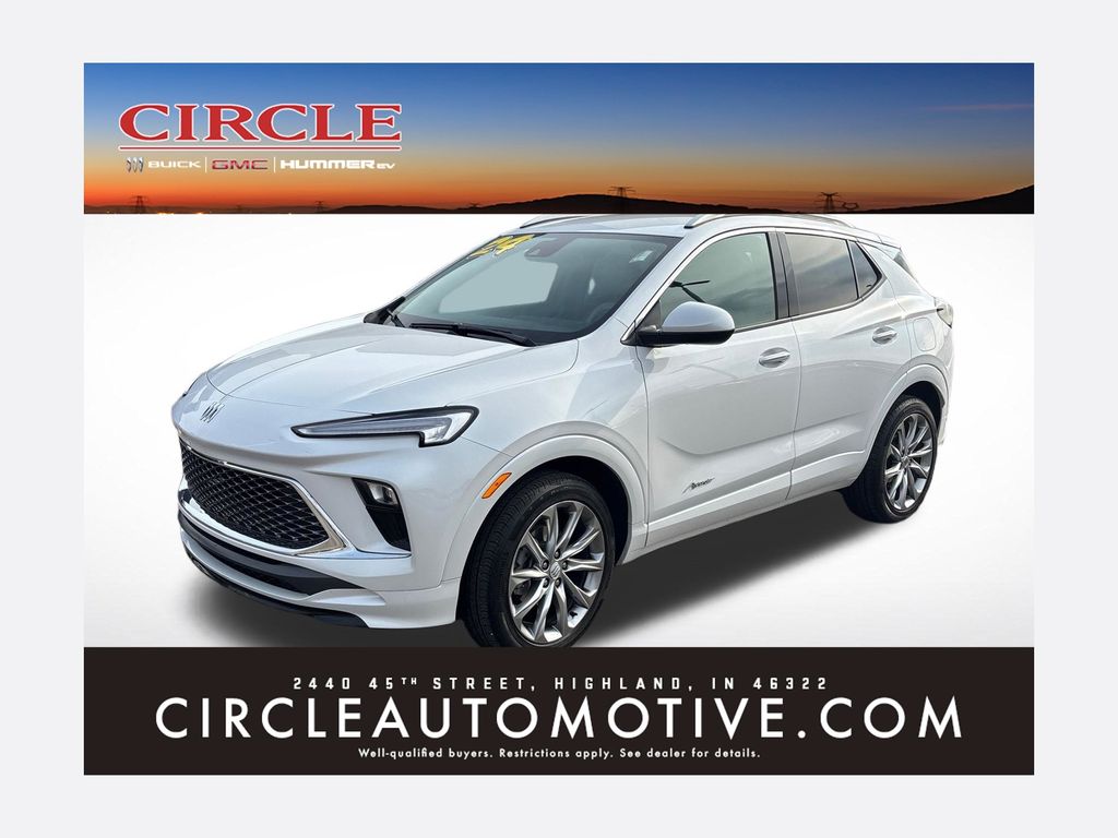 White Frost Tricoat 2024 Buick Encore GX Avenir AWD SUV / Crossover All-Wheel Drive 9-Speed Automatic