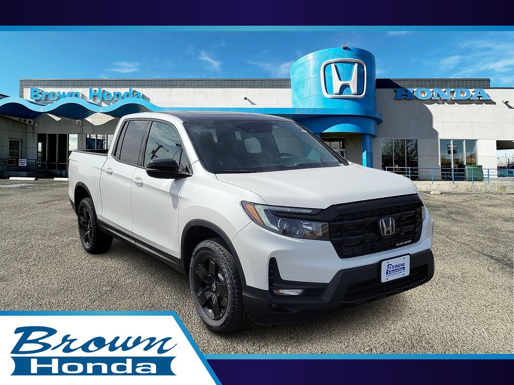 Platinum White Pearl 2026 Honda Ridgeline Black Edition Two-Tone AWD Pickup Truck All-Wheel Drive 9-Speed Automatic