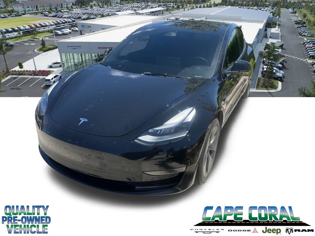 Solid Black 2023 Tesla Model 3 RWD Sedan Rear-Wheel Drive 1-Speed Automatic
