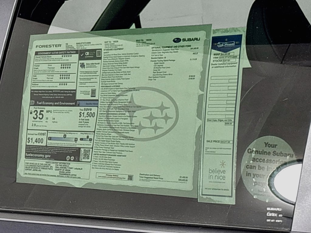 2026 Subaru Forester Touring Hybrid