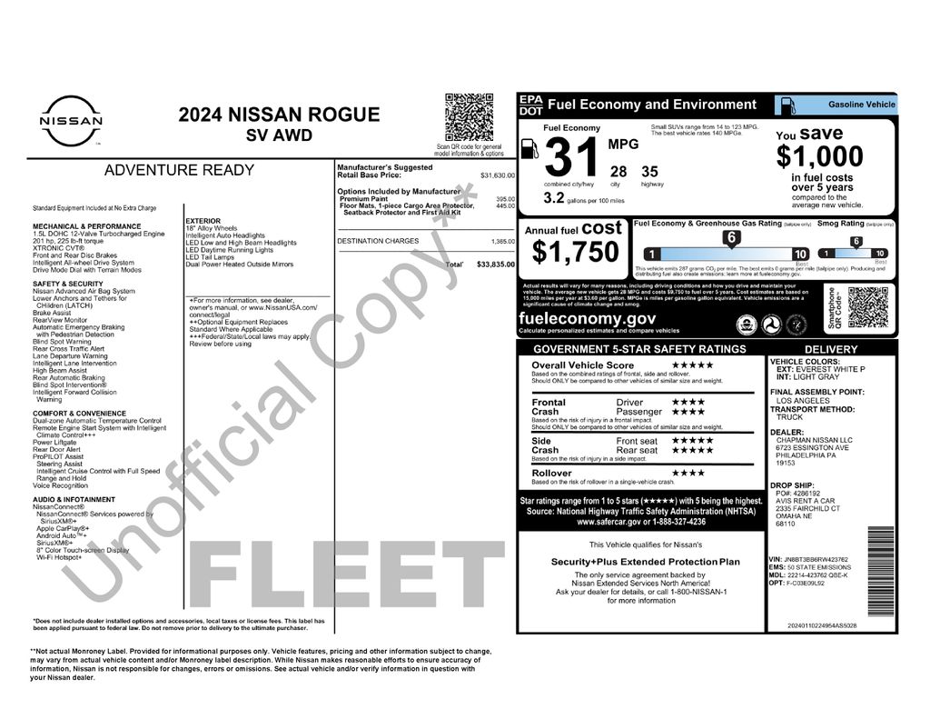 Used 2024 White Nissan SV image 17