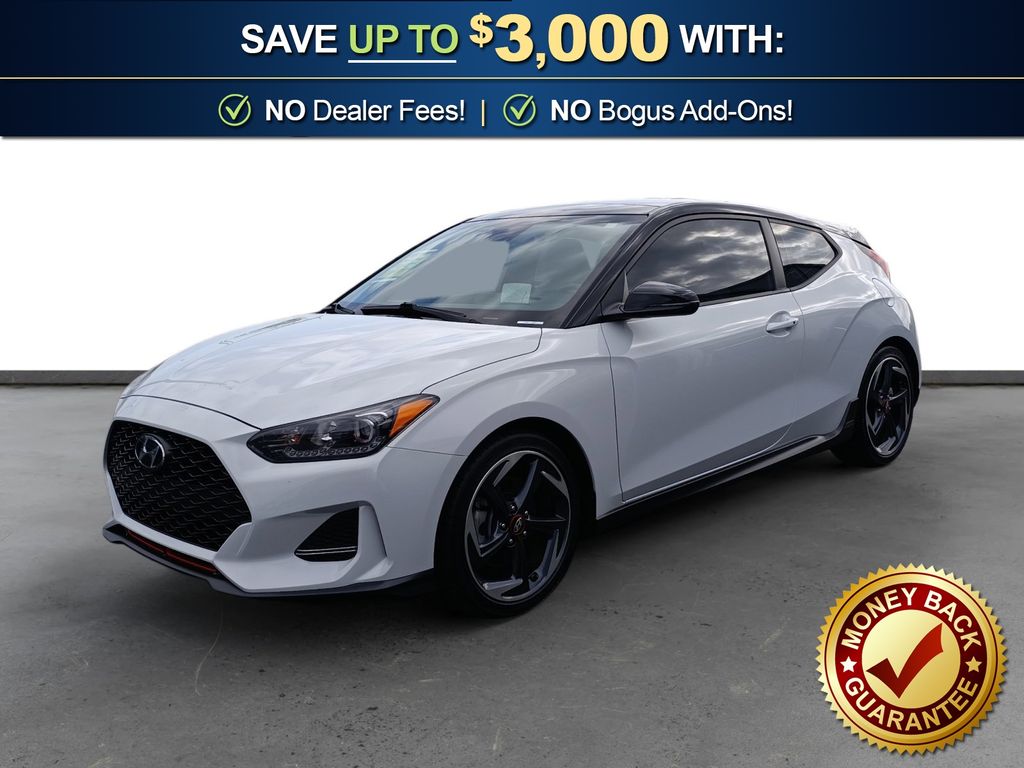 Chalk White w/Black Roof 2019 Hyundai Veloster Turbo Ultimate FWD Coupe Front-Wheel Drive Automatic