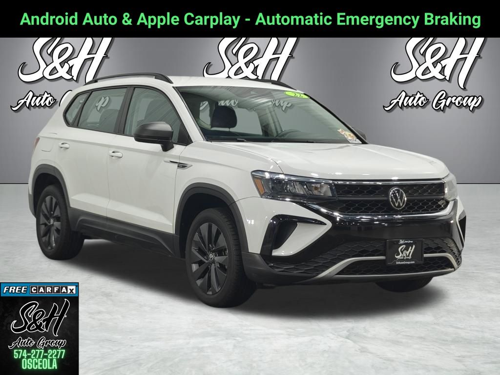 Pure White 2022 Volkswagen Taos S FWD SUV / Crossover Front-Wheel Drive 8-Speed Automatic